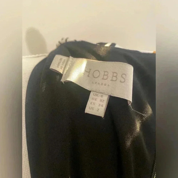 Hobbs London Amelia Abstract Striped MIDI Dress Tie Waist Size 2 - Picture 8 of 10